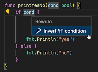 Before “Invert if condition”
